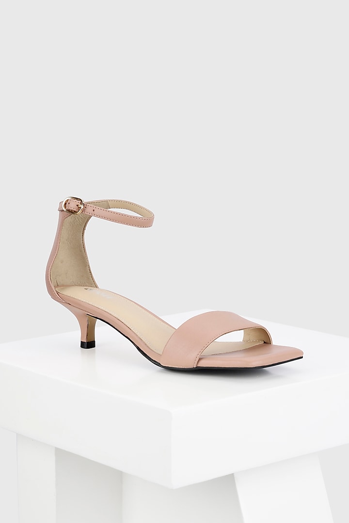 Pink Genuine Leather Sandals by Oroh