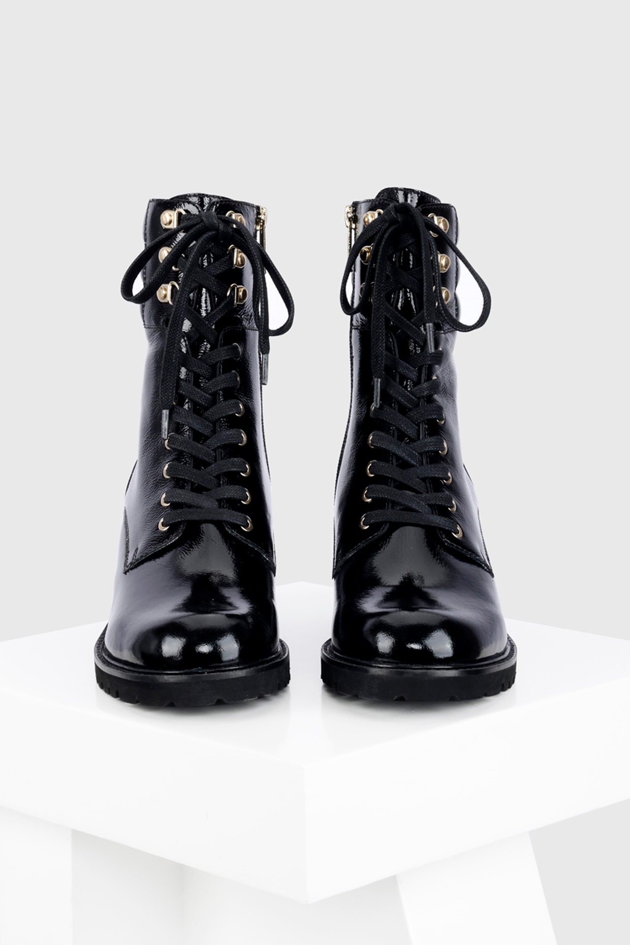 Patent leather biker boots hotsell