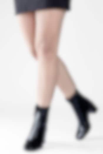 Black Genuine Leather Ankle Boots by Oroh at Pernia's Pop Up Shop