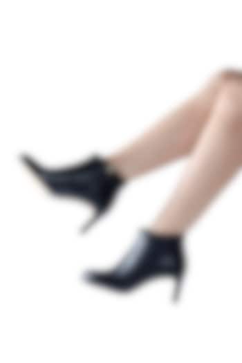 Black Genuine Leather Ankle Boots by Oroh at Pernia's Pop Up Shop