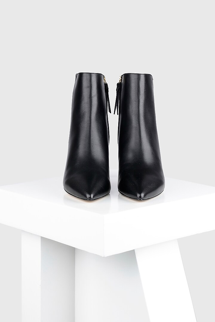 Black Genuine Leather Ankle Boots by Oroh at Pernia's Pop Up Shop