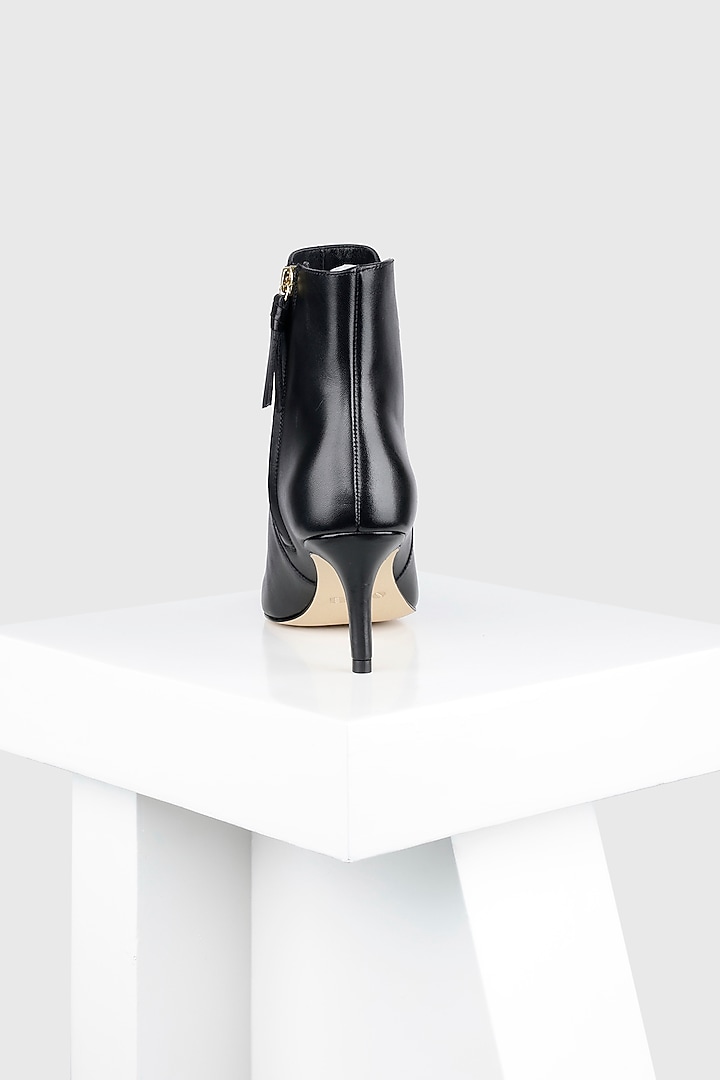 Black Genuine Leather Ankle Boots by Oroh at Pernia's Pop Up Shop