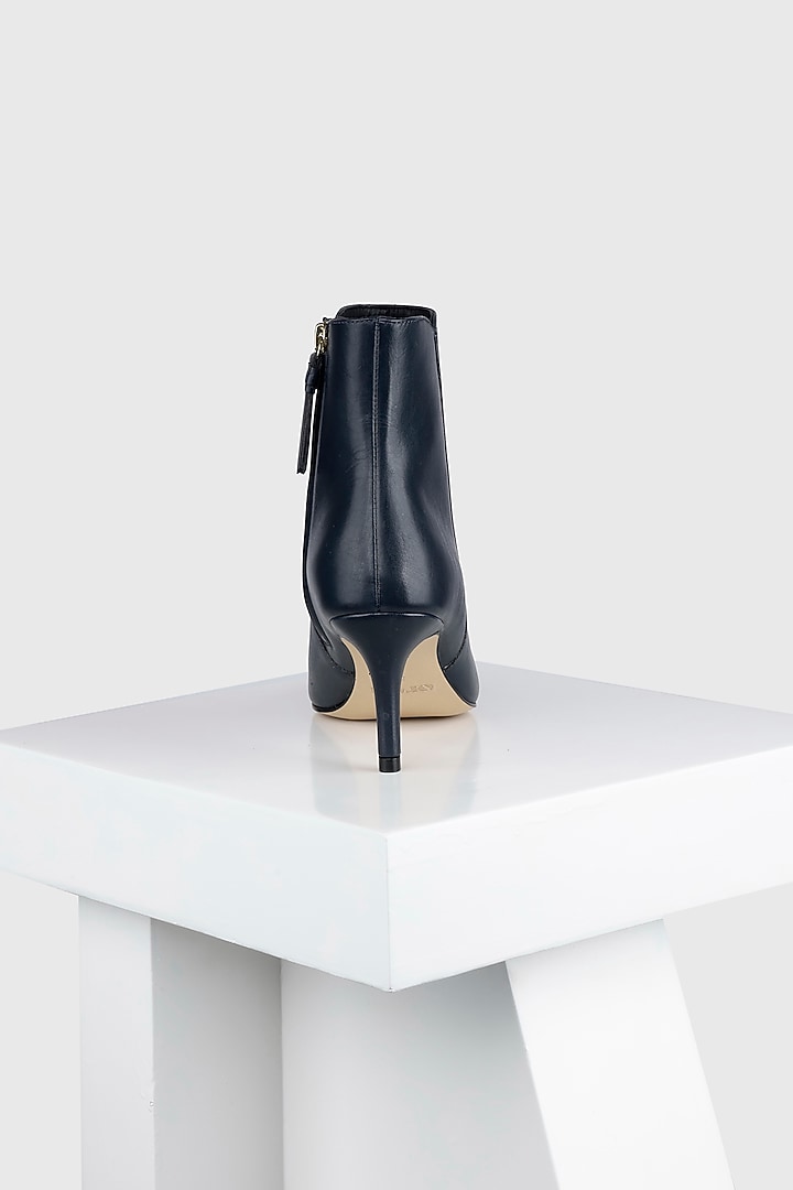 Blue Genuine Leather Ankle Boots by Oroh at Pernia's Pop Up Shop