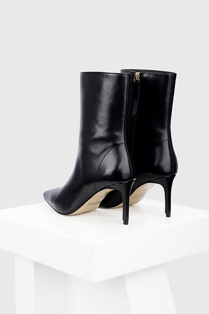 Black Genuine Leather Ankle-Length Boots by Oroh at Pernia's Pop Up Shop