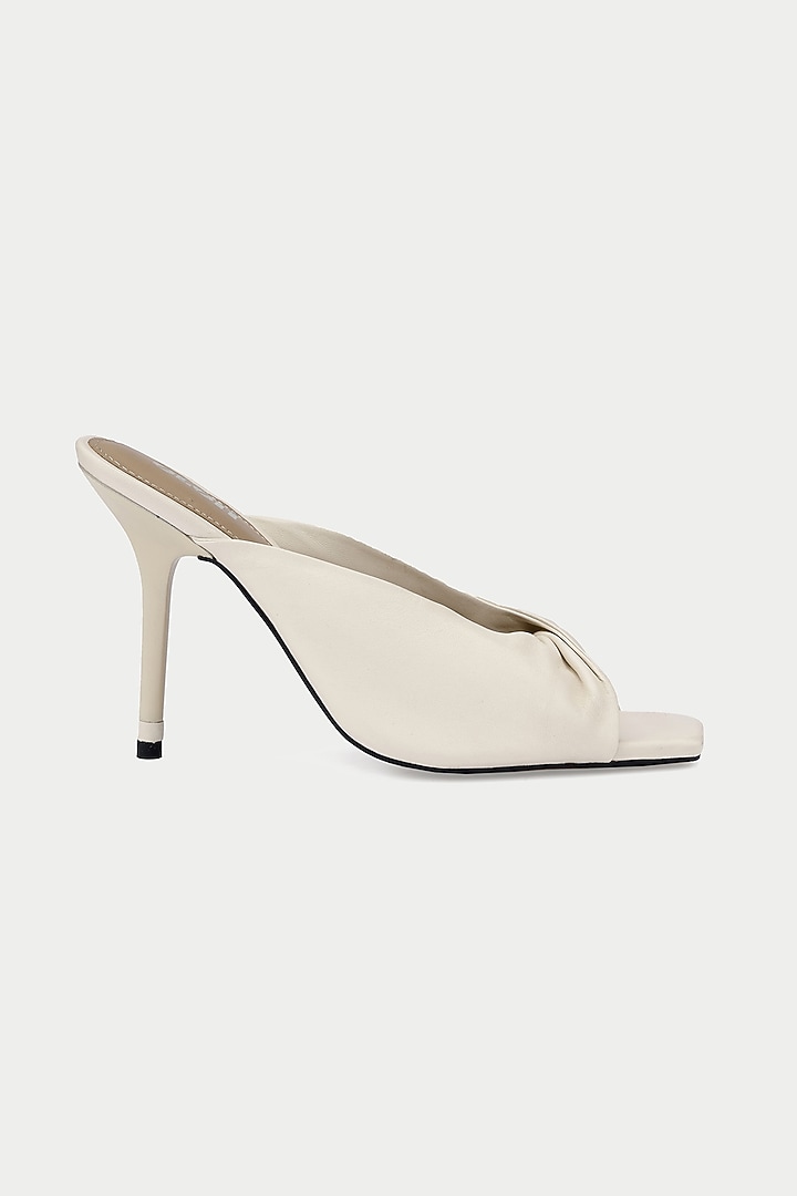 Off-White Genuine Leather Draped Sandals by Oroh at Pernia's Pop Up Shop