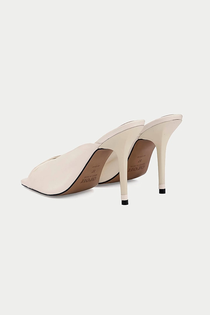 Off-White Genuine Leather Draped Sandals by Oroh at Pernia's Pop Up Shop