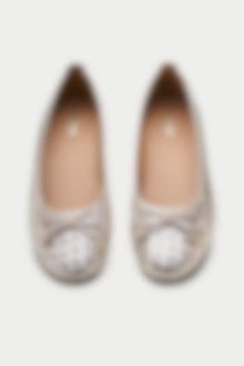 Gold Brown Genuine Leather Ballerina Flats by Oroh at Pernia's Pop Up Shop