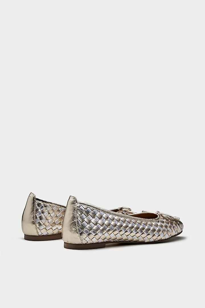 Gold Brown Genuine Leather Ballerina Flats by Oroh at Pernia's Pop Up Shop
