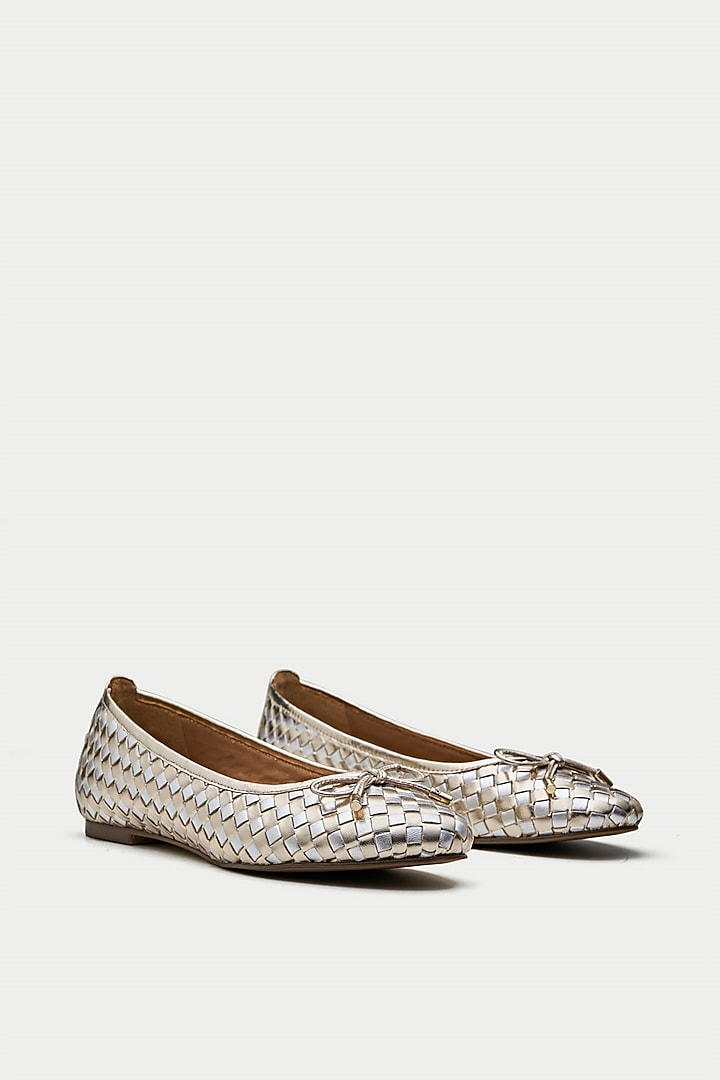 Gold Brown Genuine Leather Ballerina Flats by Oroh at Pernia's Pop Up Shop