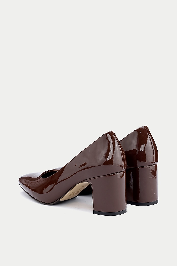 Brown Patent Leather Pump Heels by Oroh at Pernia's Pop Up Shop