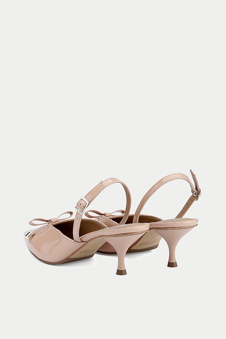 Pink Genuine Leather Slingback Pump Heels by Oroh at Pernia's Pop Up Shop