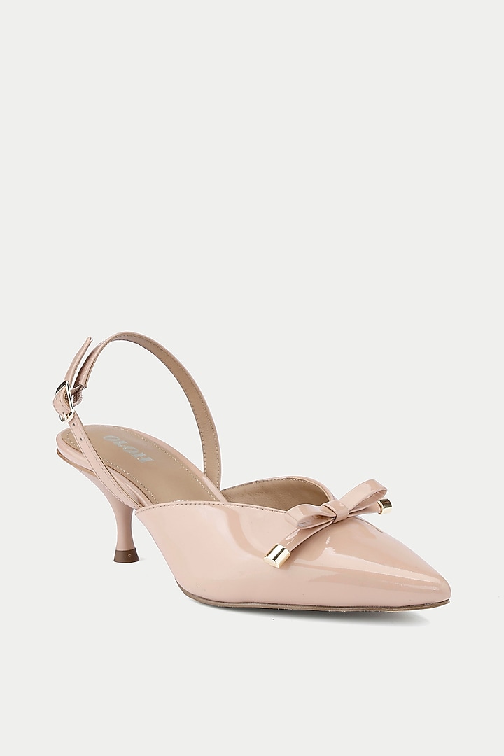 Pink Genuine Leather Slingback Pump Heels by Oroh at Pernia's Pop Up Shop