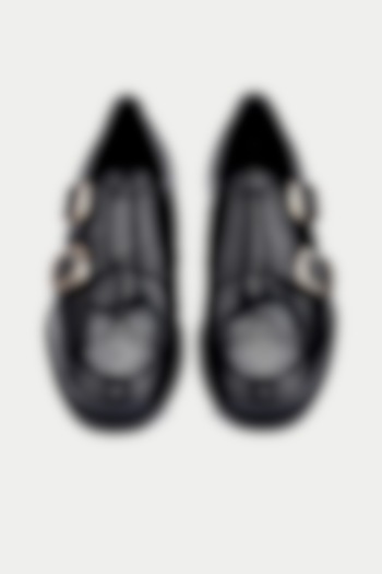Black Genuine Leather Brogue Shoes by Oroh at Pernia's Pop Up Shop