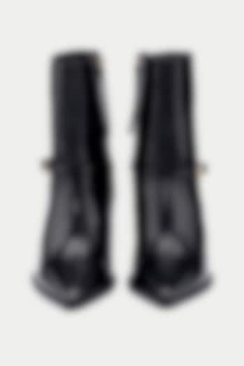 Black Genuine Leather Ankle Boots by Oroh at Pernia's Pop Up Shop