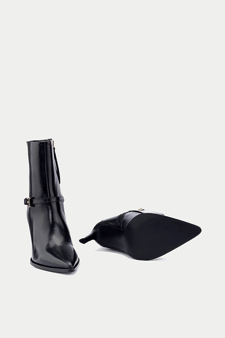 Black Genuine Leather Ankle Boots by Oroh at Pernia's Pop Up Shop