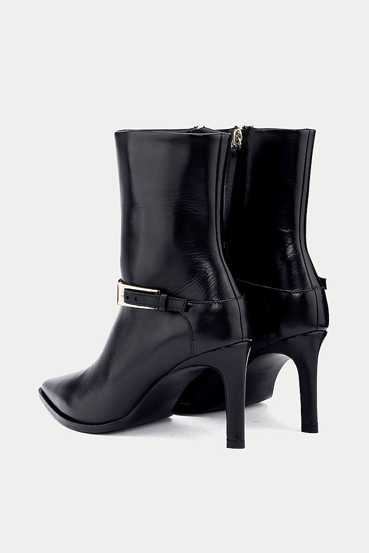 Black Genuine Leather Ankle Boots by Oroh at Pernia's Pop Up Shop