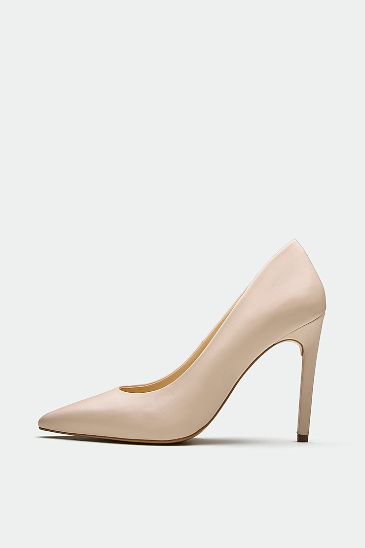 Nude Genuine Leather Pump Heels by Oroh at Pernia's Pop Up Shop