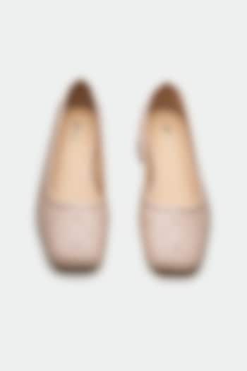 Nude Genuine Leather Square-Toe Pump Heels by Oroh at Pernia's Pop Up Shop