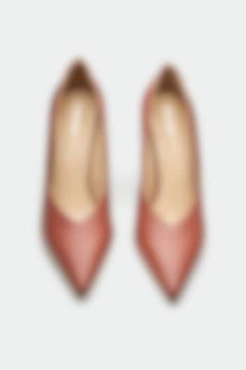 Muted Rose Pink Genuine Leather Pump Heels by Oroh at Pernia's Pop Up Shop
