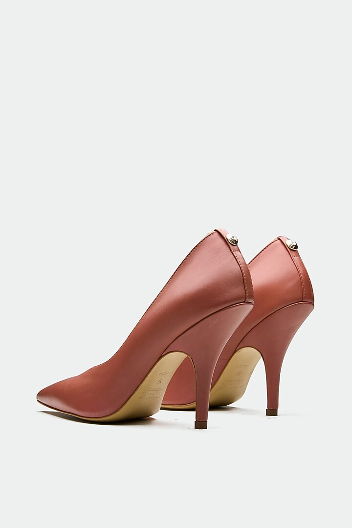 Muted Rose Pink Genuine Leather Pump Heels by Oroh at Pernia's Pop Up Shop