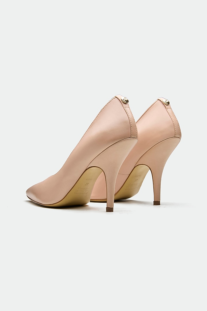 Light Pink Genuine Leather Pump Heels by Oroh at Pernia's Pop Up Shop