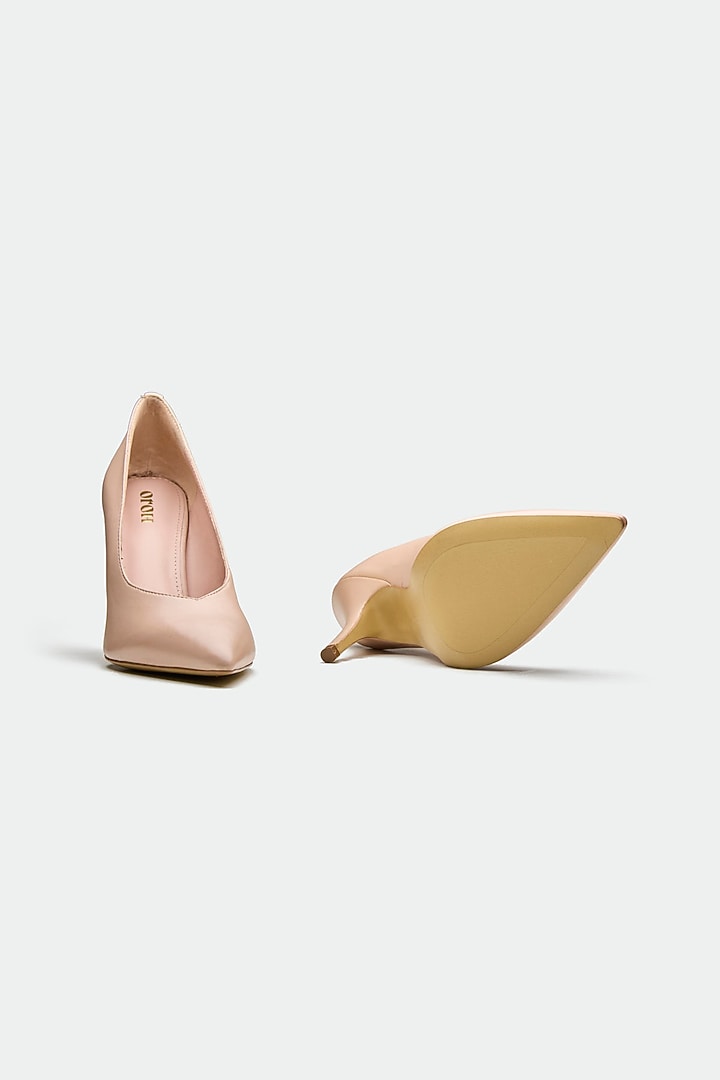 Light Pink Genuine Leather Pump Heels by Oroh at Pernia's Pop Up Shop