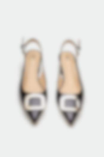 Black Genuine Leather Block Heels by Oroh at Pernia's Pop Up Shop