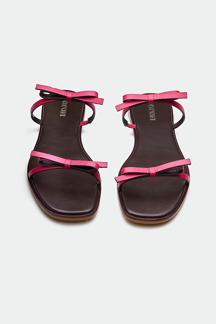 Pink Genuine Leather Flats by Oroh at Pernia's Pop Up Shop