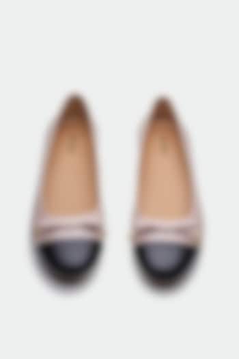 Nude Genuine Leather Bow Juttis by Oroh at Pernia's Pop Up Shop