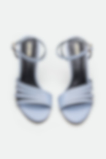 Pastel Blue Genuine Leather Stiletto Heels by Oroh at Pernia's Pop Up Shop