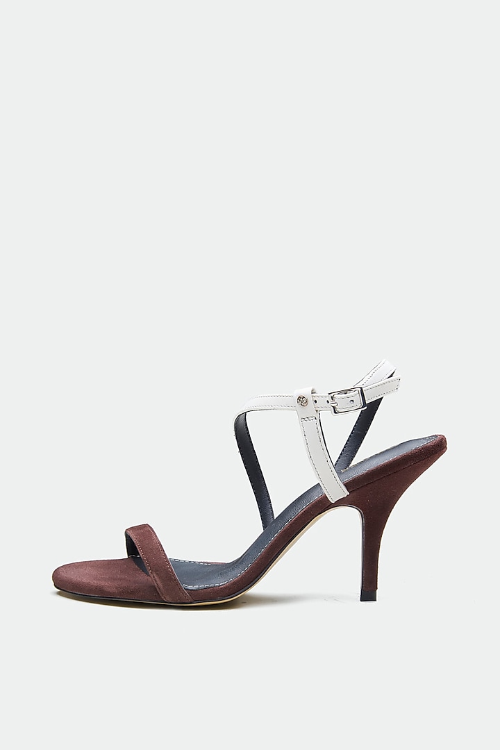 Brown Genuine Leather Heels by Oroh at Pernia's Pop Up Shop