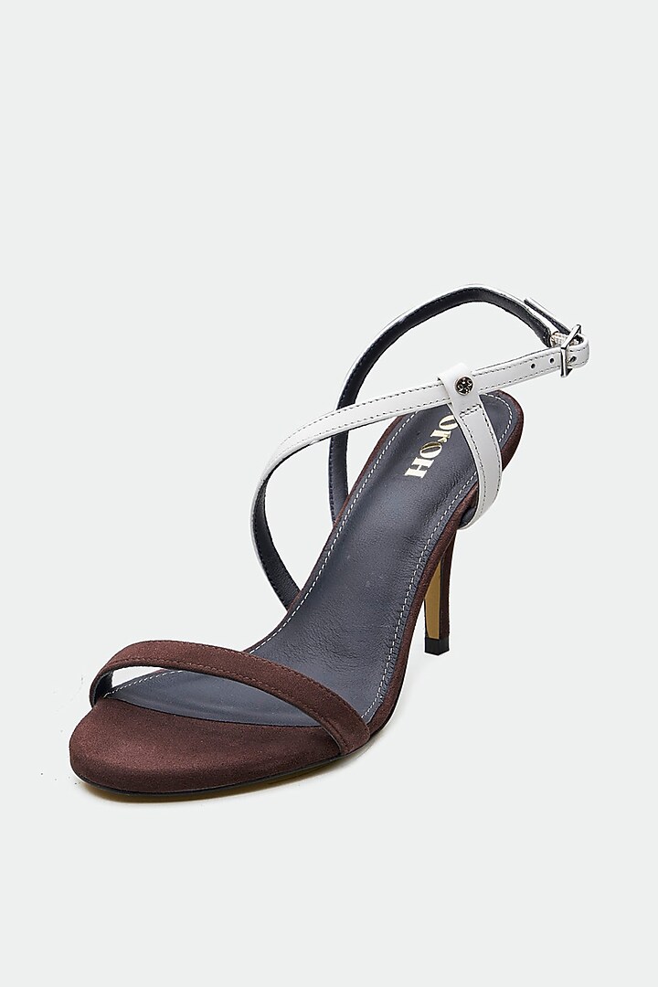 Brown Genuine Leather Heels by Oroh at Pernia's Pop Up Shop