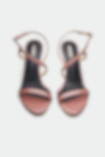 Pink Genuine Leather Slender Heels by Oroh at Pernia's Pop Up Shop