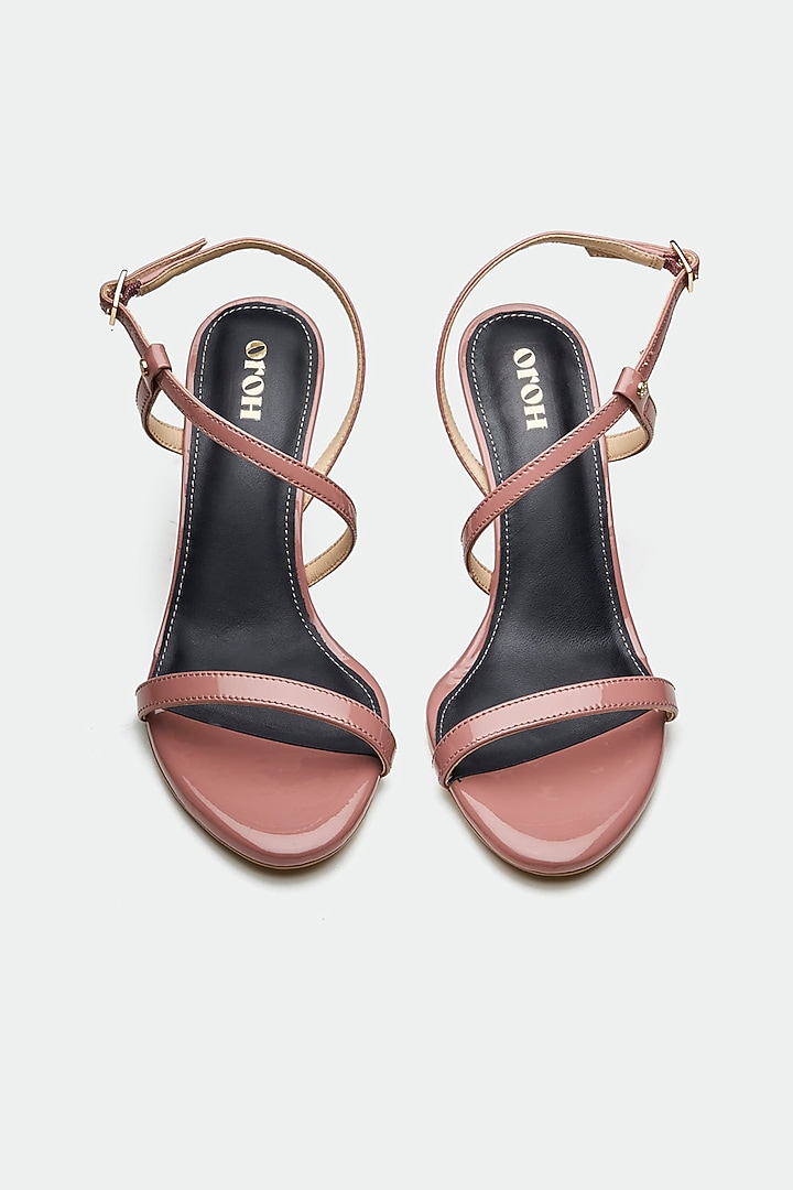 Pink Genuine Leather Slender Heels by Oroh at Pernia's Pop Up Shop