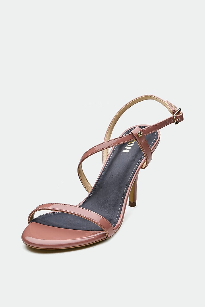 Pink Genuine Leather Slender Heels by Oroh at Pernia's Pop Up Shop