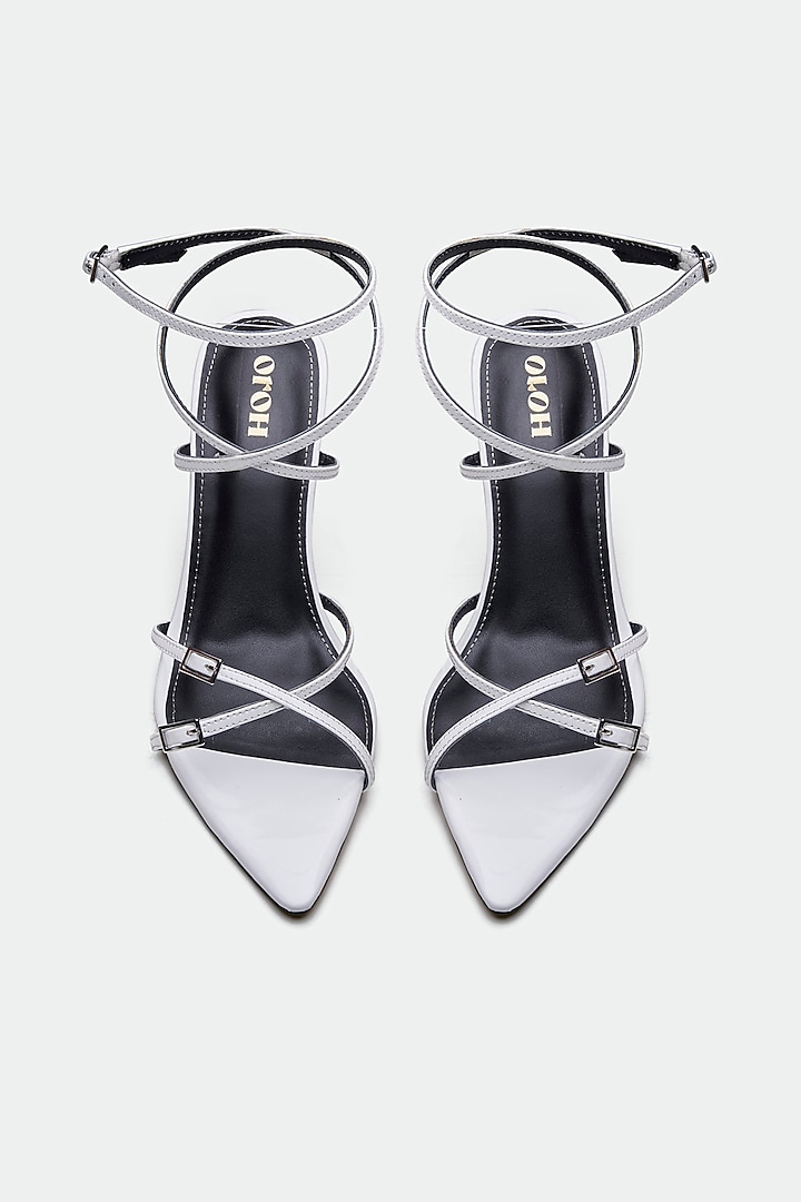 White Genuine Leather Stiletto Heels by Oroh at Pernia's Pop Up Shop