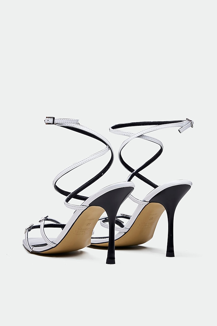 White Genuine Leather Stiletto Heels by Oroh at Pernia's Pop Up Shop