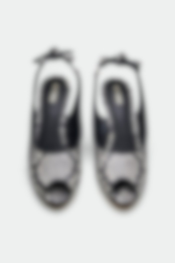 Multi-Colored Genuine Leather Peep-Toe Pump Heels by Oroh at Pernia's Pop Up Shop