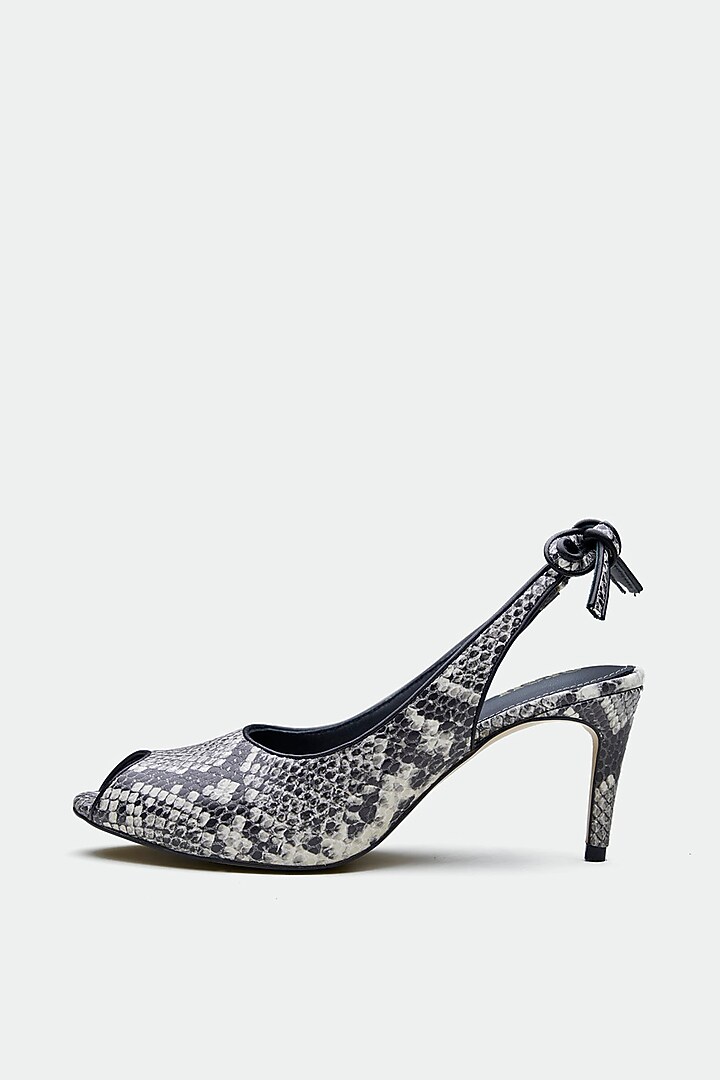 Multi-Colored Genuine Leather Peep-Toe Pump Heels by Oroh at Pernia's Pop Up Shop