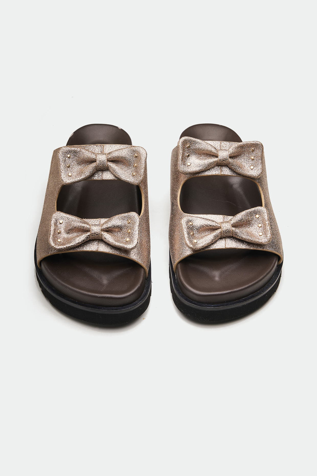 Bronze Genuine Leather Flats by Oroh at Pernia's Pop Up Shop