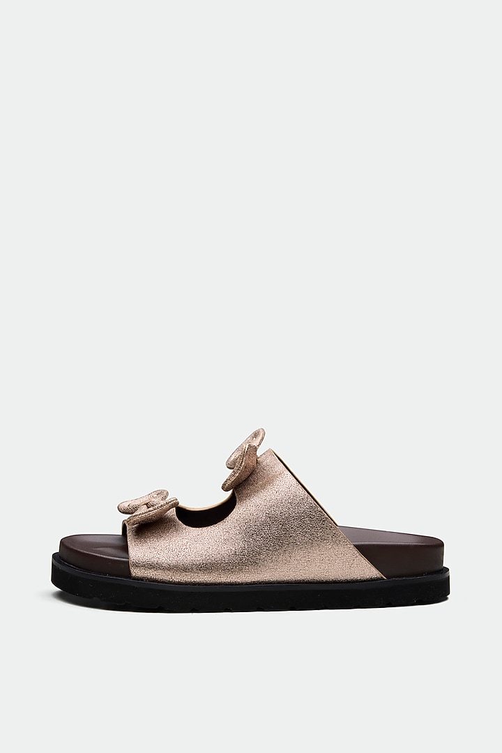 Bronze Genuine Leather Flats by Oroh at Pernia's Pop Up Shop