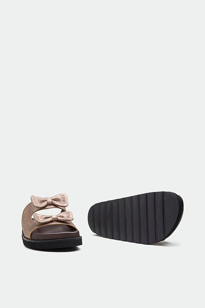 Bronze Genuine Leather Flats by Oroh at Pernia's Pop Up Shop
