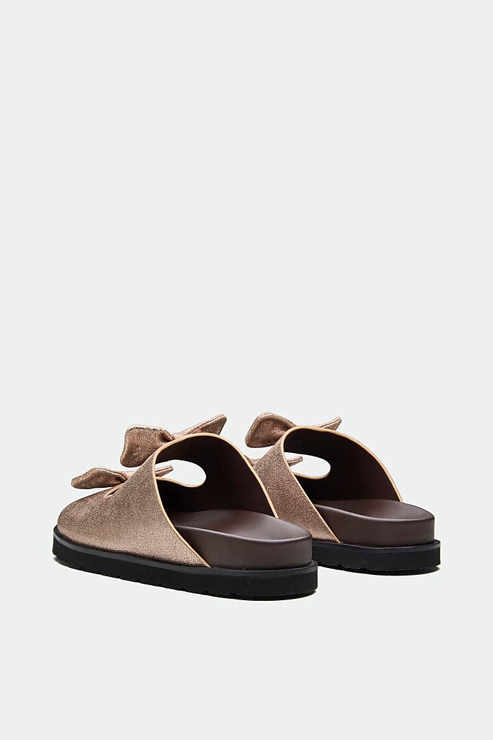 Bronze Genuine Leather Flats by Oroh at Pernia's Pop Up Shop