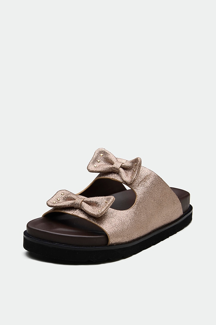 Bronze Genuine Leather Flats by Oroh at Pernia's Pop Up Shop