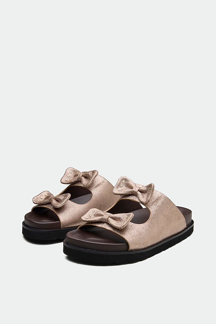 Bronze Genuine Leather Flats by Oroh at Pernia's Pop Up Shop