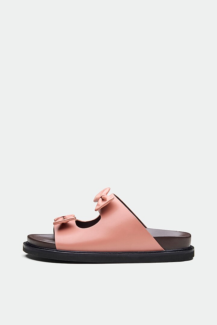 Pink Genuine Leather Flats by Oroh at Pernia's Pop Up Shop