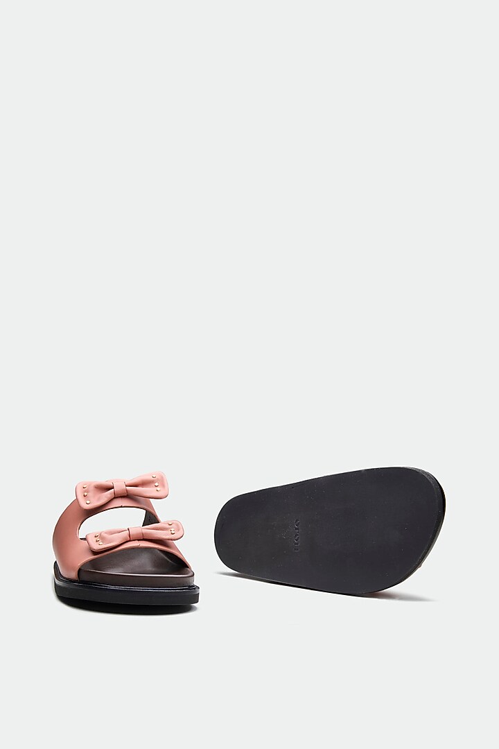 Pink Genuine Leather Flats by Oroh at Pernia's Pop Up Shop
