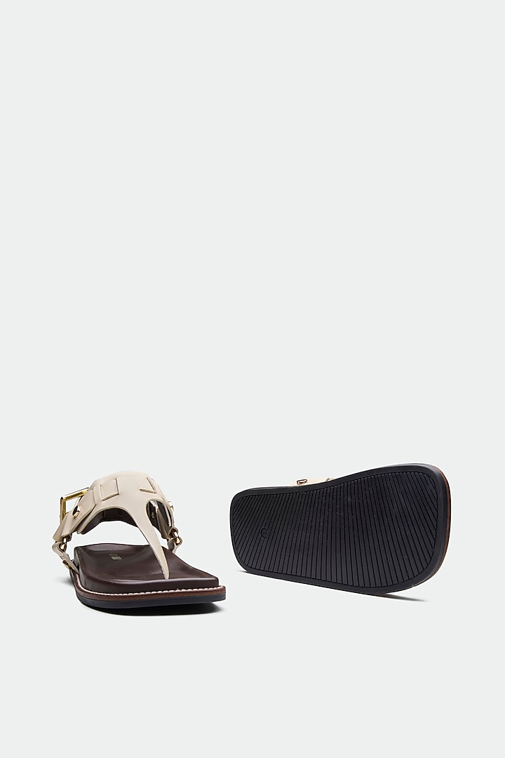 Nude Genuine Leather Flats by Oroh at Pernia's Pop Up Shop