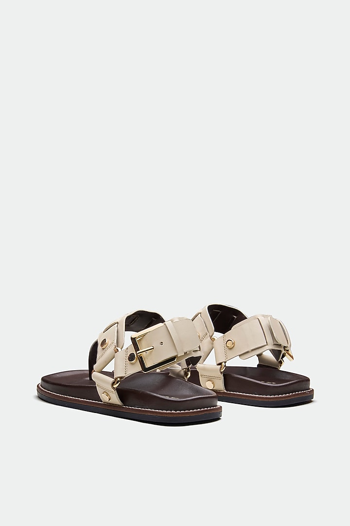 Nude Genuine Leather Flats by Oroh at Pernia's Pop Up Shop