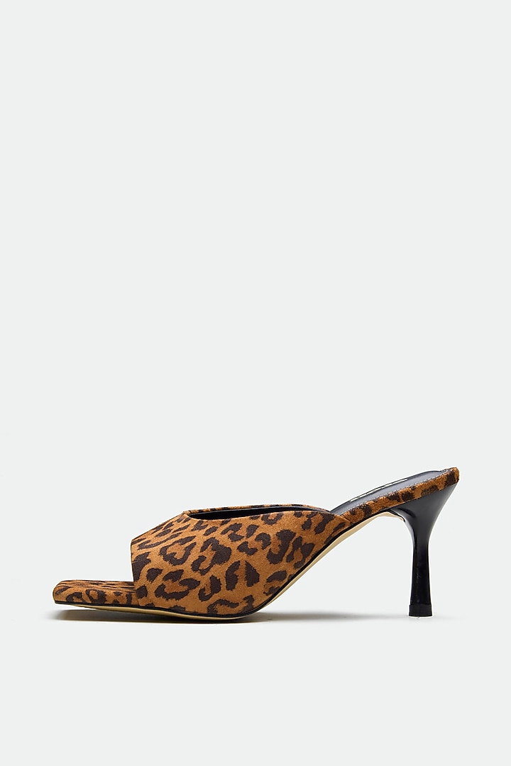 Brown Genuine Leather Square-Toe Stiletto Heels by Oroh at Pernia's Pop Up Shop